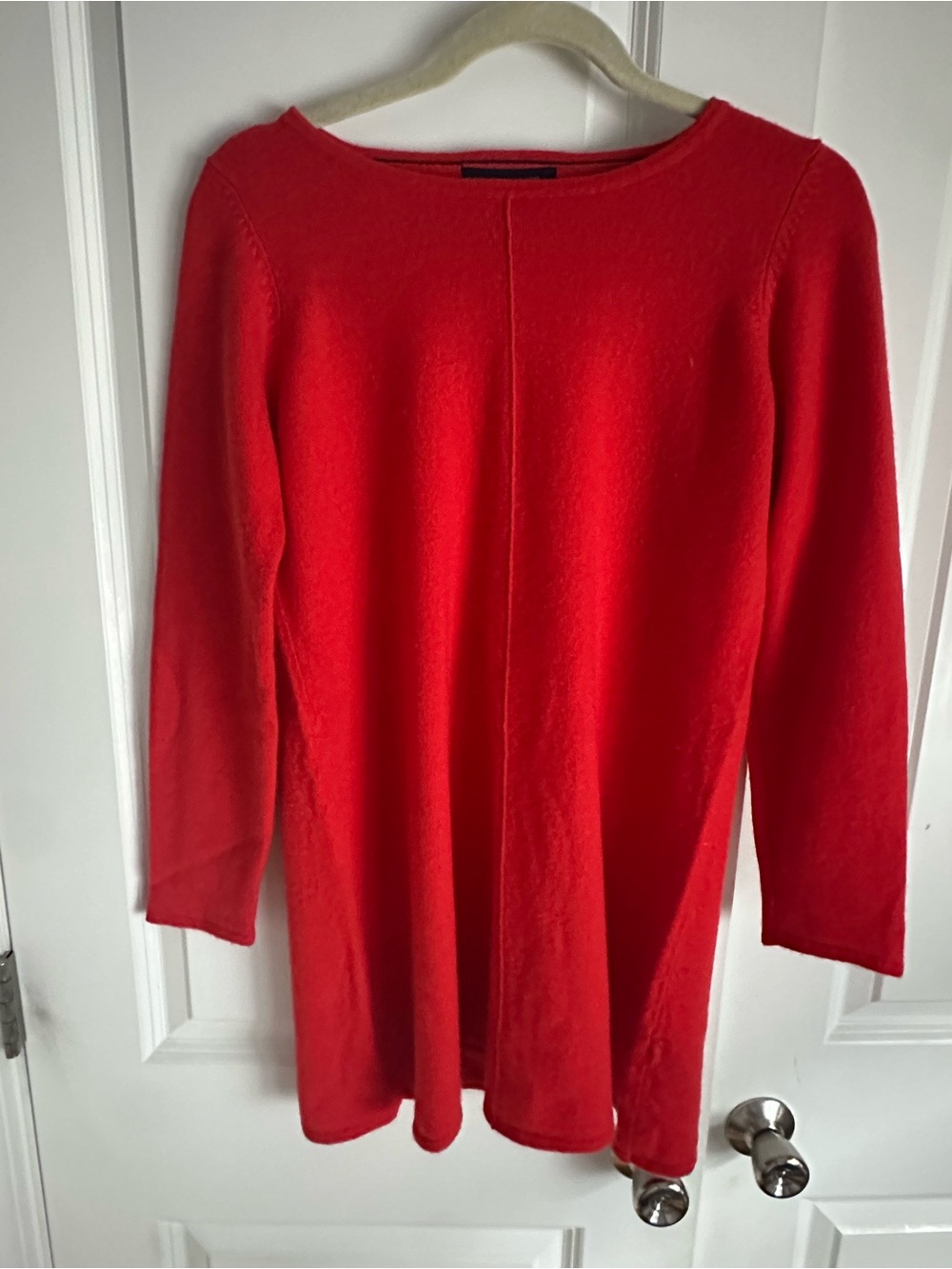 Classic Bright Red Long Sleeve Knit Top